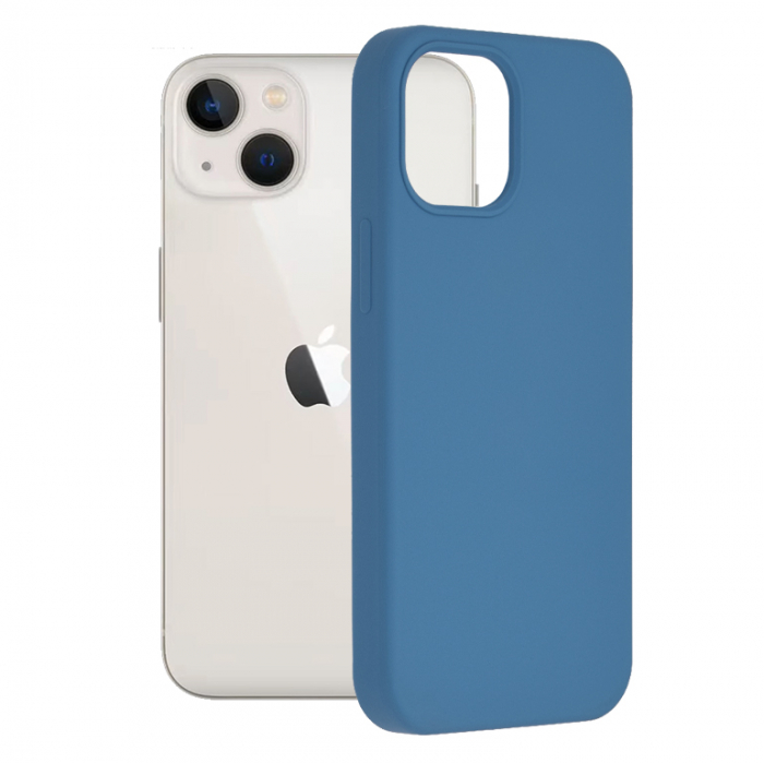 Husa iPhone 13 Mini, Soft Edge Silicone, Denim Blue [1]