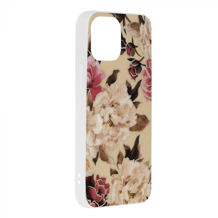 Husa iPhone 13 Mini, Techsuit Marble Series, Mary Berry Nude [2]