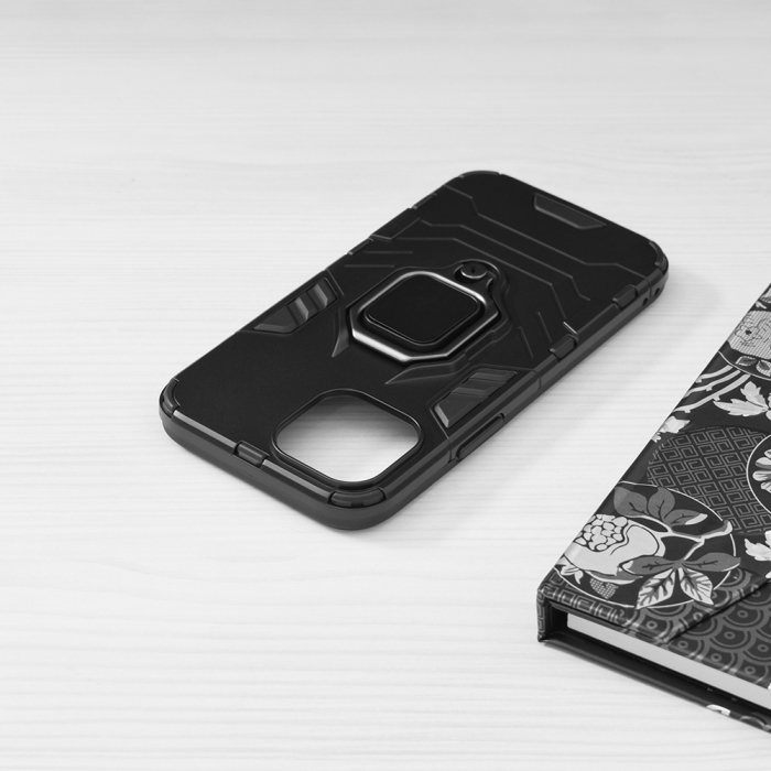 Husa iPhone 13 Mini, Techsuit Shield Ring, Negru [3]