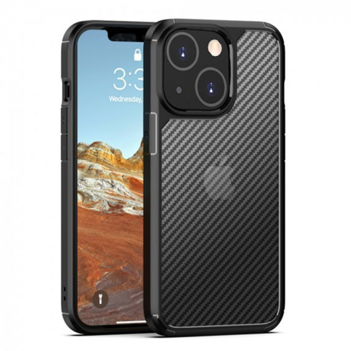 Husa iPhone 13, Techsuit CarbonFuse, Negru [3]