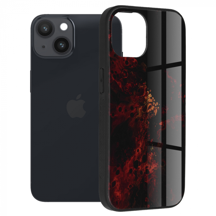 Husa iPhone 14, Glaze Series, Red Nebula [1]
