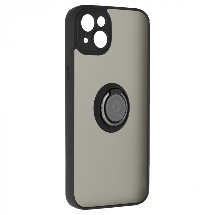 Husa iPhone 14 Plus cu inel suport stand magnetic, Negru [7]