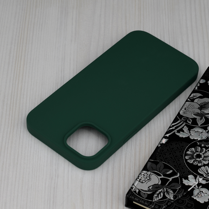 Husa iPhone 14 Plus, Soft Edge Silicone, Dark Green [4]