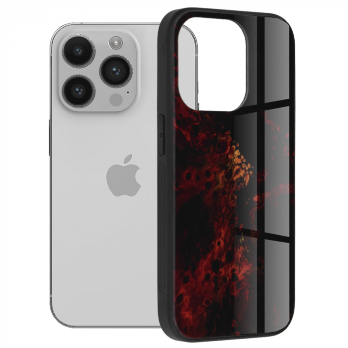 Husa iPhone 14 Pro, Glaze Series, Red Nebula [1]
