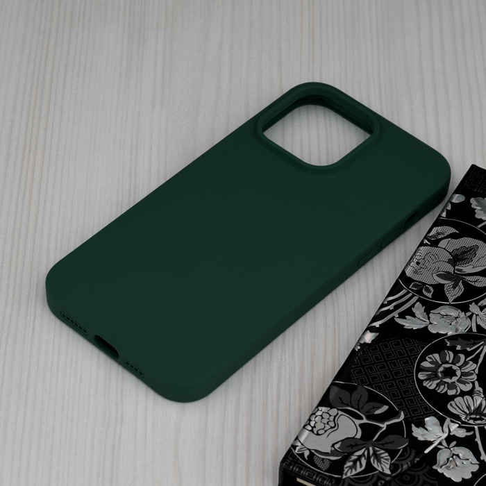 Husa iPhone 14 Pro Max, Soft Edge Silicone, Dark Green [3]