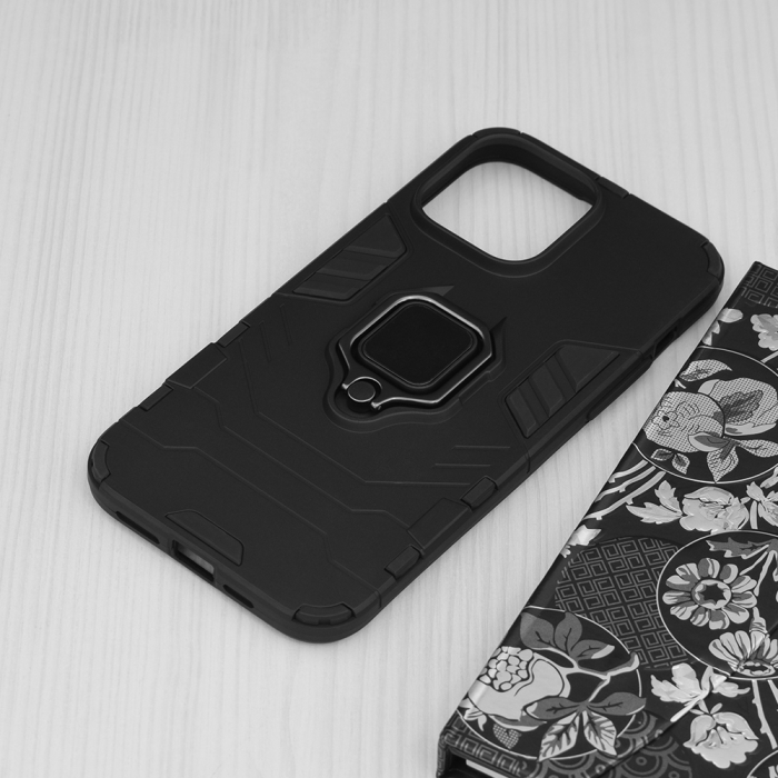 Husa iPhone 14 Pro Max, Techsuit Shield Ring, Negru [6]