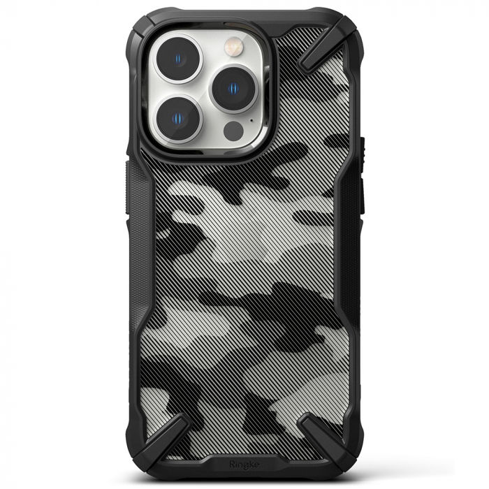 Husa iPhone 14 Pro, Ringke Fusion X, Camo Black [2]