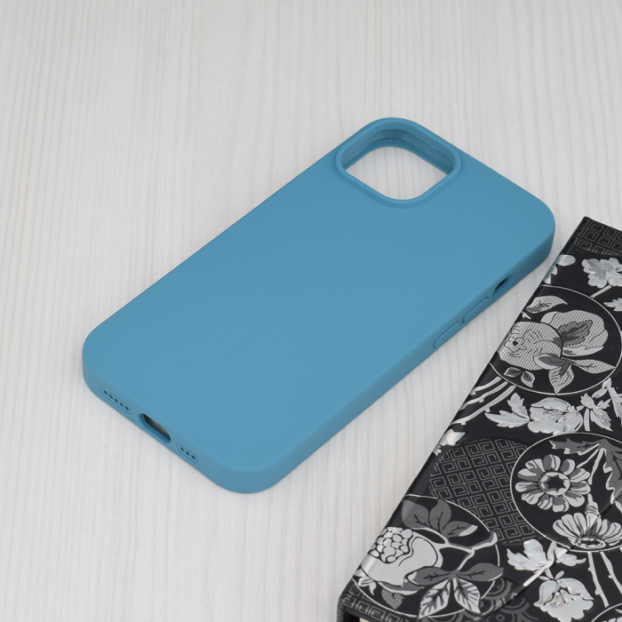 Husa iPhone 14, Soft Edge Silicone, Denim Blue [3]