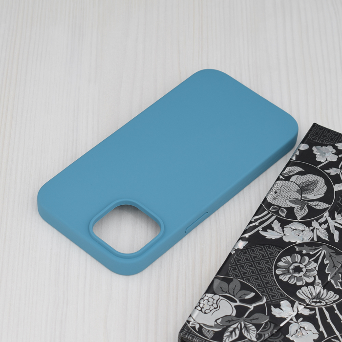 Husa iPhone 14, Soft Edge Silicone, Denim Blue [4]