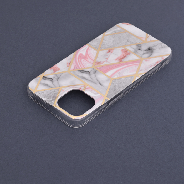 Husa iPhone 14, Techsuit Marble Series, Pink Hex [6]