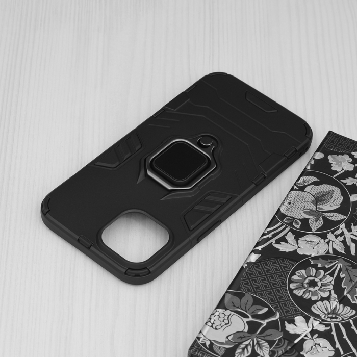 Husa iPhone 14, Techsuit Shield Ring, Negru [6]