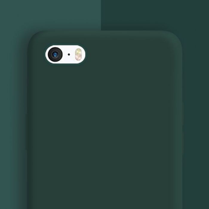 Husa iPhone 5 / 5S / SE, Soft Edge Silicone, Dark Green [5]