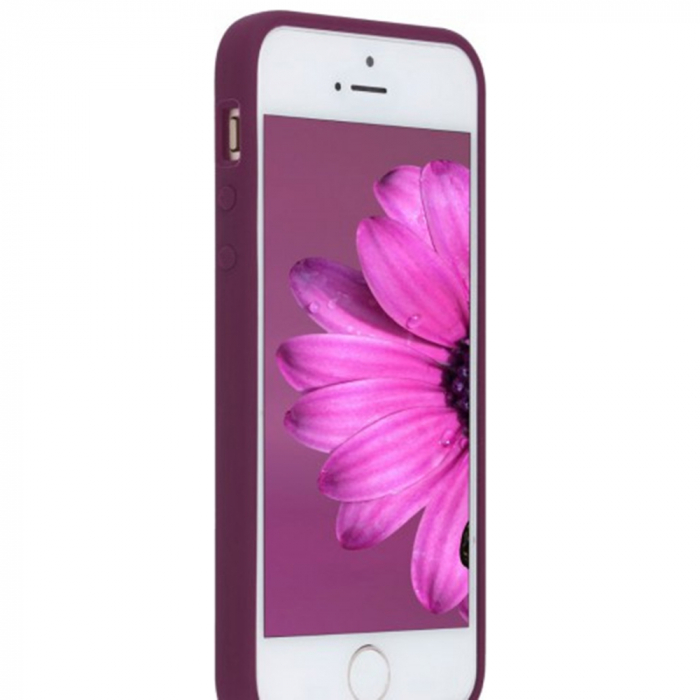 Husa iPhone 5 / 5S / SE, Soft Edge Silicone, Plum Violet [3]