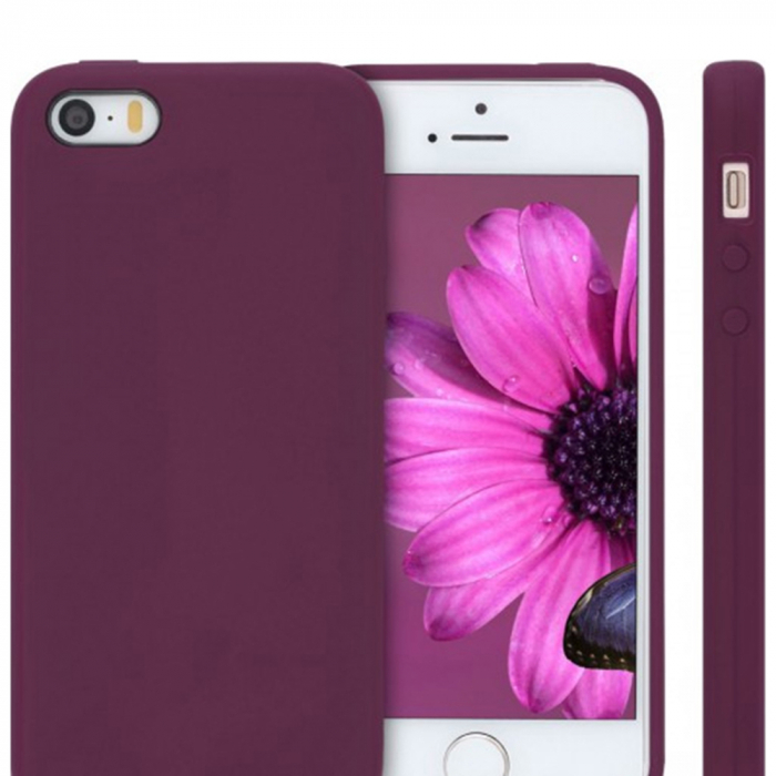 Husa iPhone 5 / 5S / SE, Soft Edge Silicone, Plum Violet [5]