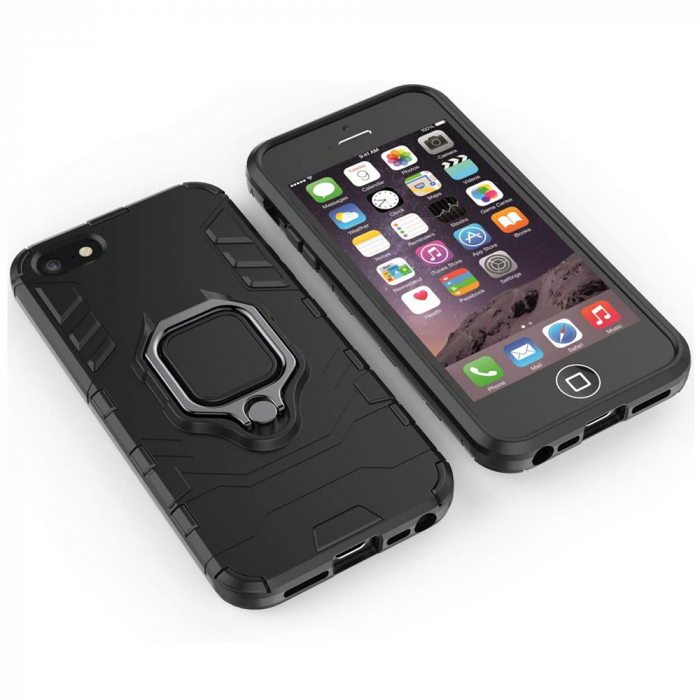 Husa iPhone 6 / 6S, Techsuit Shield Ring, Negru [9]