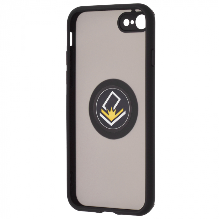 Husa iPhone 7 / 8 / SE 2 (2020) cu inel suport stand magnetic, Negru [3]