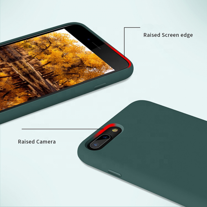 Husa iPhone 7 Plus / 8 Plus, Soft Edge Silicone, Dark Green [6]