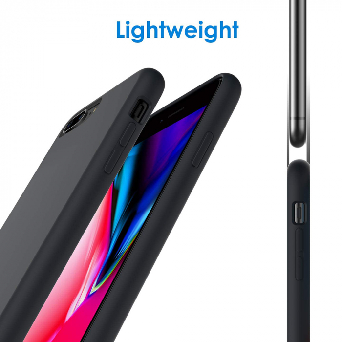 Husa iPhone 7 Plus / 8 Plus, Soft Edge Silicone, Negru [8]