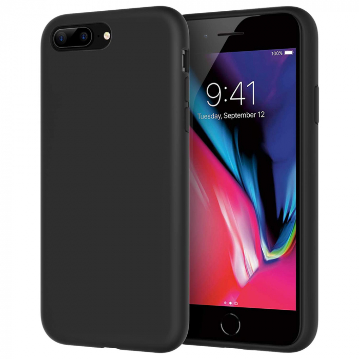 Husa iPhone 7 Plus / 8 Plus, Soft Edge Silicone, Negru [5]