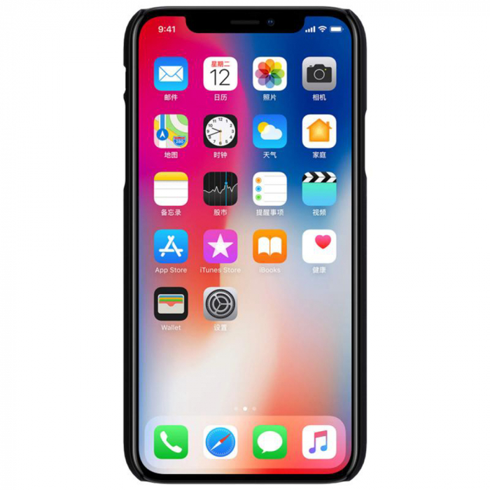 Husa iPhone X / XS, Nillkin Super Frosted Shield, Negru [6]
