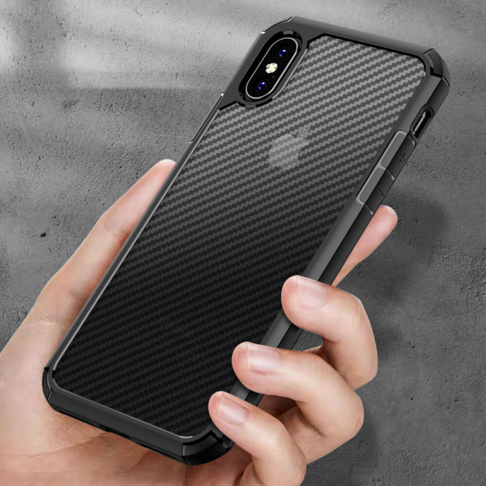 Husa iPhone X / XS, Techsuit CarbonFuse, Negru [11]