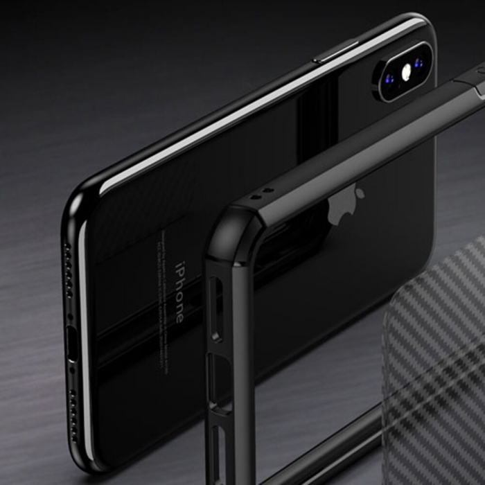 Husa iPhone X / XS, Techsuit CarbonFuse, Negru [19]
