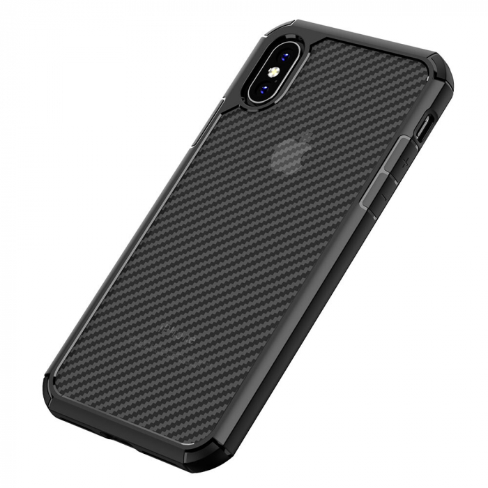 Husa iPhone X / XS, Techsuit CarbonFuse, Negru [8]