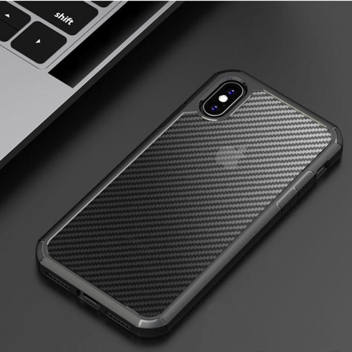 Husa iPhone X / XS, Techsuit CarbonFuse, Negru [27]