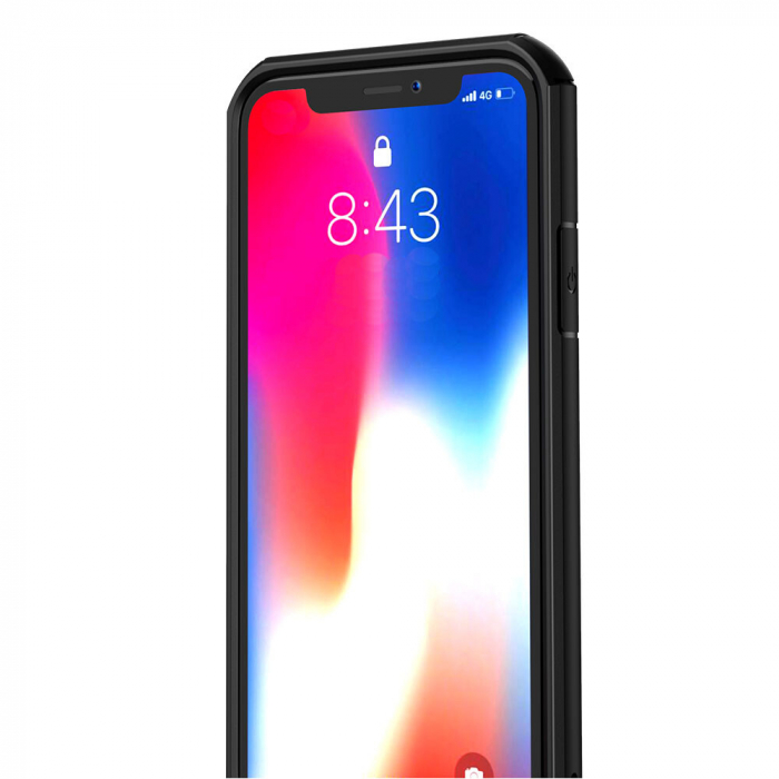 Husa iPhone X / XS, Techsuit CarbonFuse, Negru [5]