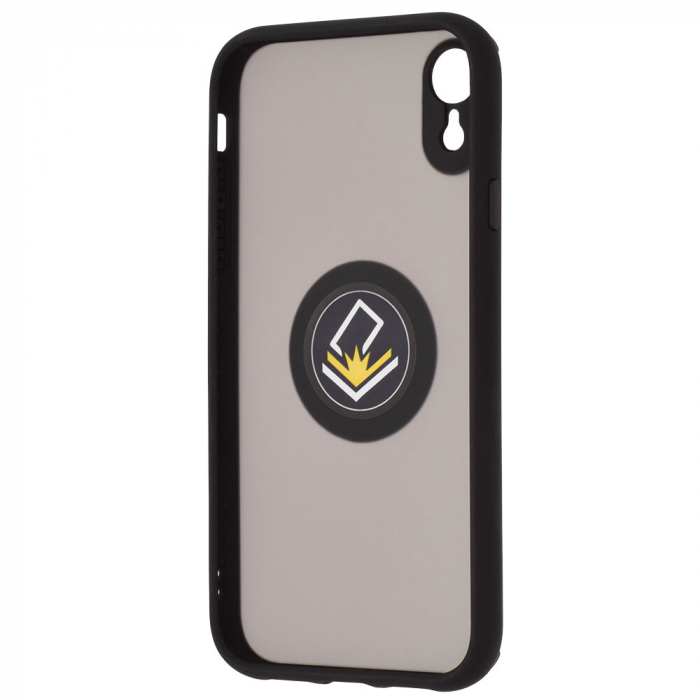 Husa iPhone XR cu inel suport stand magnetic, Negru [3]