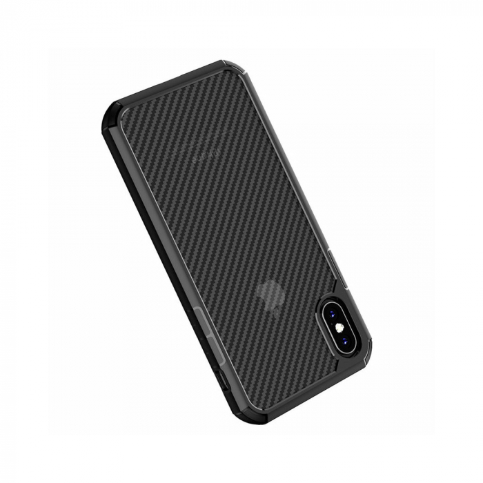 Husa iPhone XR, Techsuit CarbonFuse, Negru [12]