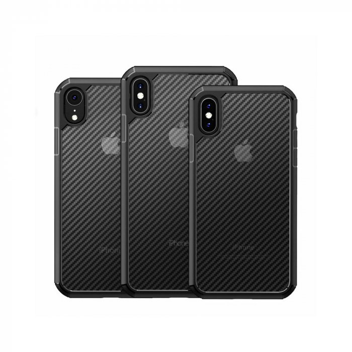 Husa iPhone XR, Techsuit CarbonFuse, Negru [7]