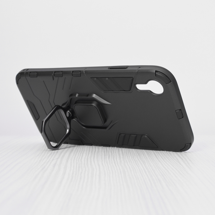 Husa iPhone XR, Techsuit Shield Ring, Negru [2]