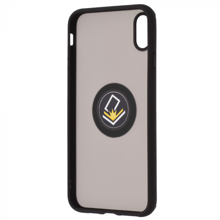 Husa iPhone XS Max cu inel suport stand magnetic, Negru [3]