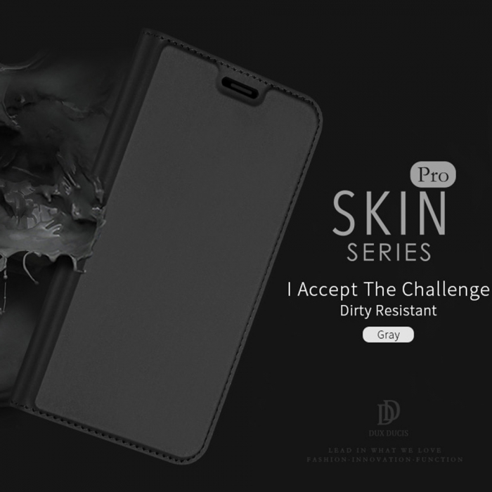 Husa iPhone XS Max, Dux Ducis Skin Pro Flip Book, Negru [3]
