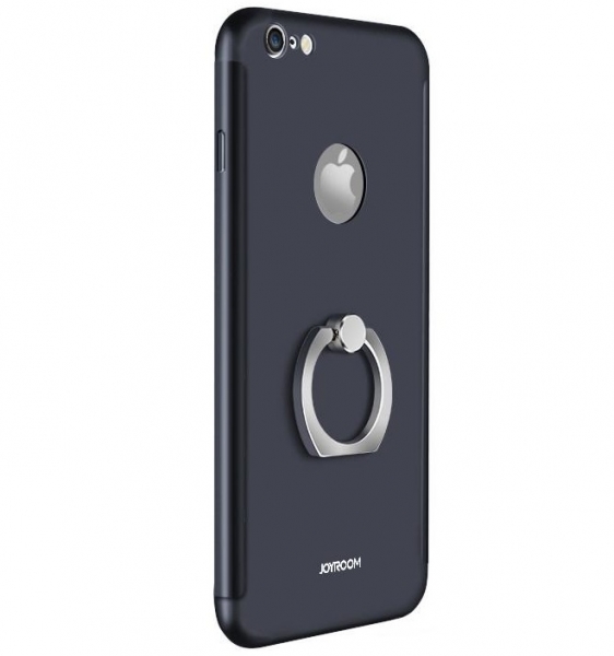 Husa Joyroom 360 Ring + folie sticla iPhone 6 / 6S, Black [1]