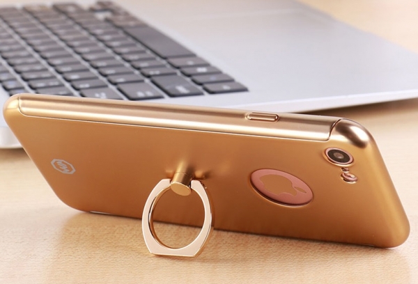 Husa Joyroom 360 Ring + folie sticla iPhone 6 Plus / 6S Plus, Gold [3]