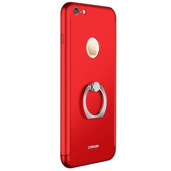 Husa Joyroom 360 Ring + folie sticla iPhone 6 Plus / 6S Plus, Red [1]