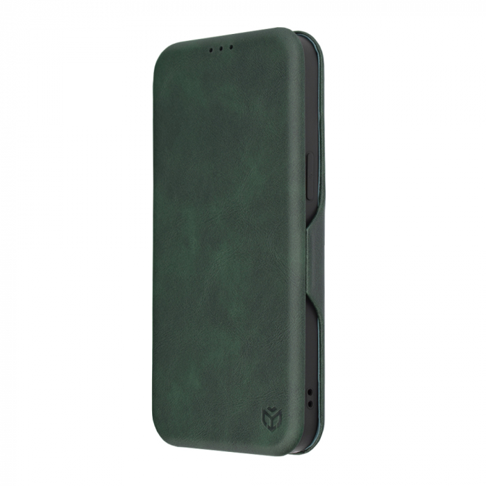 Husa magnetica tip carte iPhone 14 Pro Max, Safe Wallet Plus, Green [6]