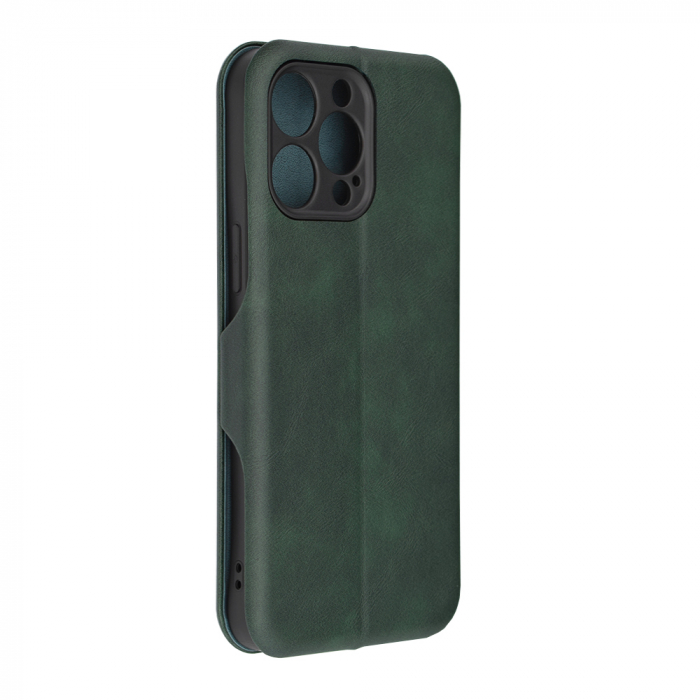 Husa magnetica tip carte iPhone 14 Pro Max, Safe Wallet Plus, Green [5]