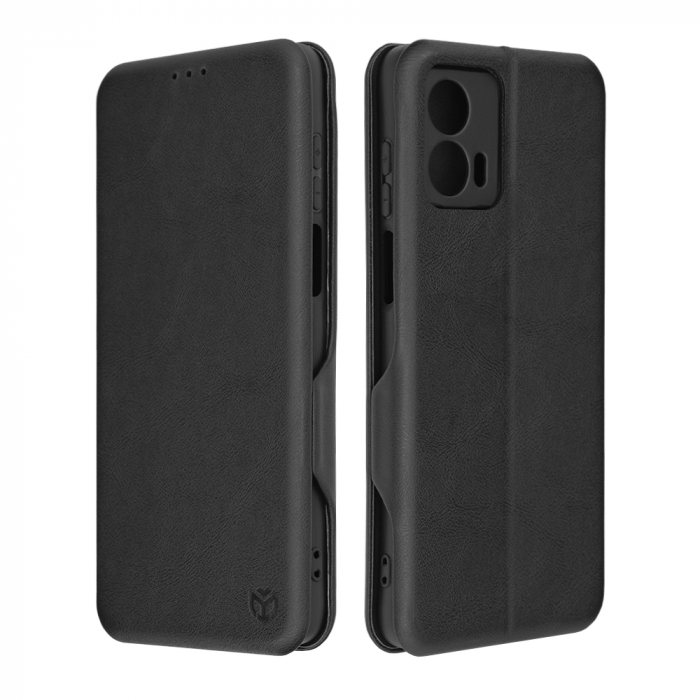 Husa magnetica tip carte Motorola Moto G53, Safe Wallet Plus, Negru [1]