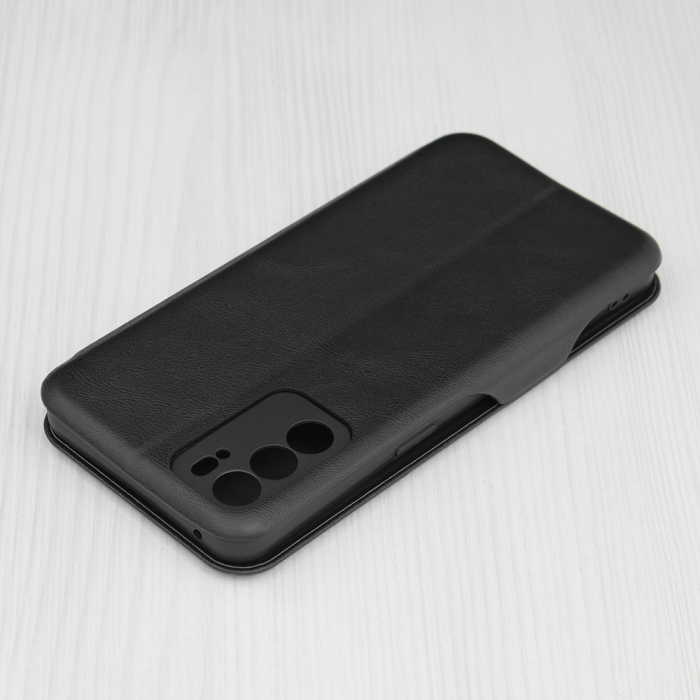 Husa magnetica tip carte OPPO Reno6 5G, Safe Wallet Plus, Negru [2]