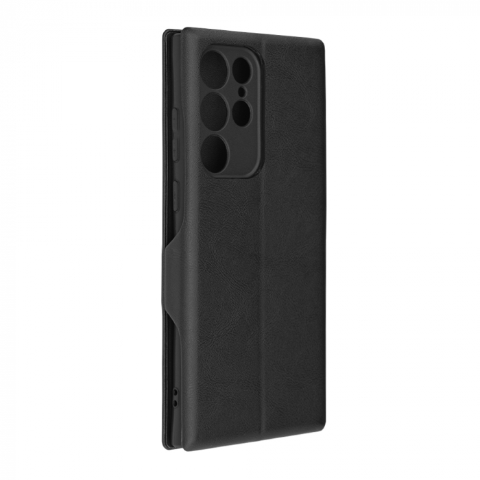 Husa magnetica tip carte Samsung Galaxy S22 Ultra, Safe Wallet Plus, Negru [6]