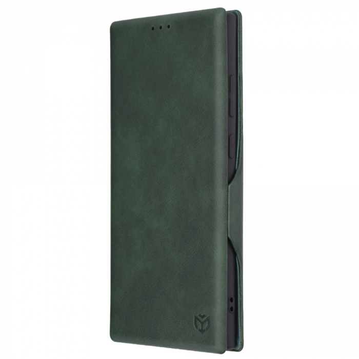 Husa magnetica tip carte Samsung Galaxy S23 Ultra, Safe Wallet Plus, Green [5]