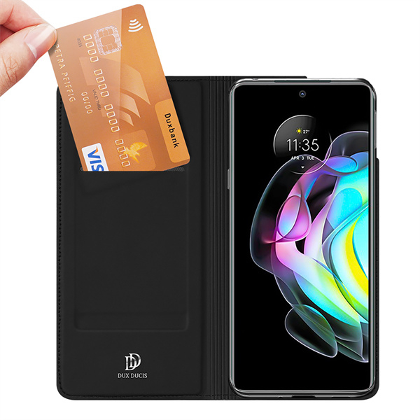 Husa Motorola Edge 20, Dux Ducis Skin Pro Flip Book, Negru [5]