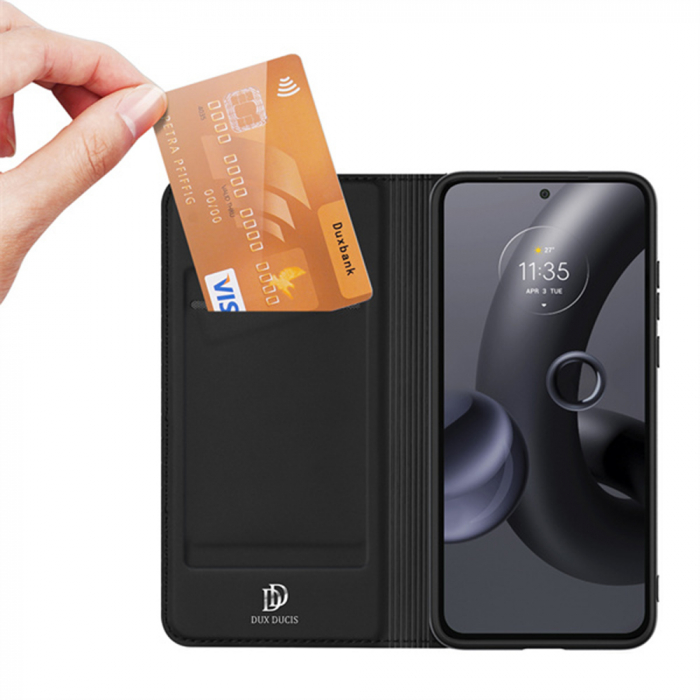 Husa Motorola Edge 30 Neo, Dux Ducis Skin Pro Flip Book, Negru [3]