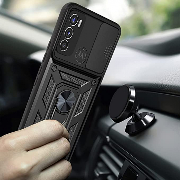 Husa Motorola Moto E20 cu protectie camera Techsuit CamShield Series, Negru [4]