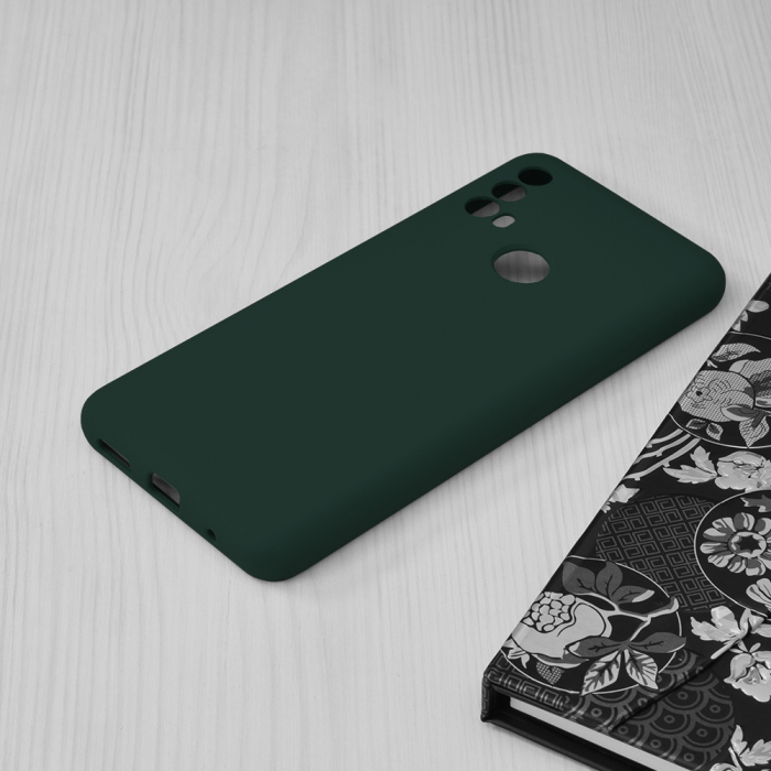 Husa Motorola Moto E40, Soft Edge Silicone, Dark Green [4]