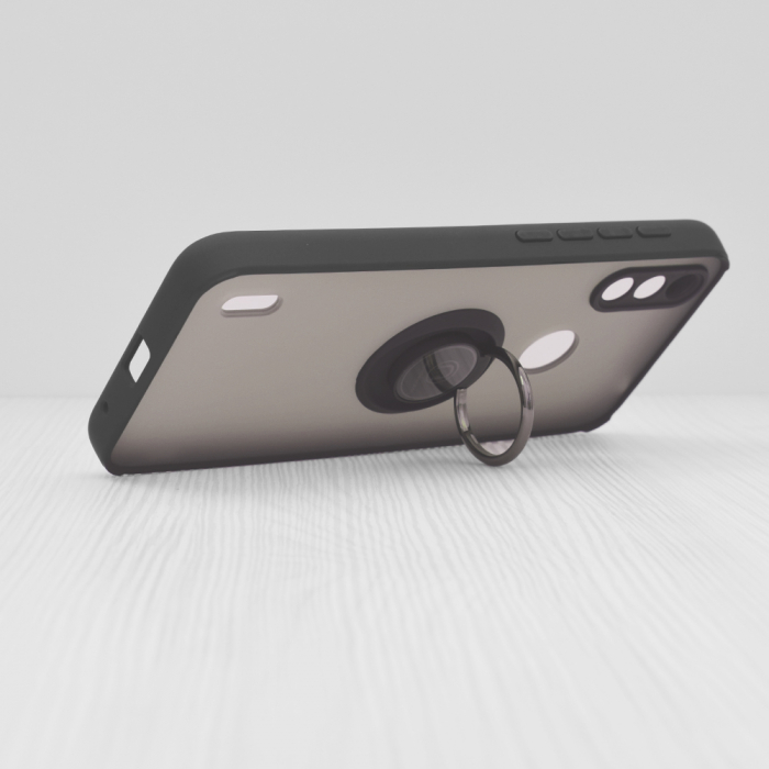 Husa Motorola Moto E7 Power / E7i Power cu inel suport stand magnetic, Negru [4]