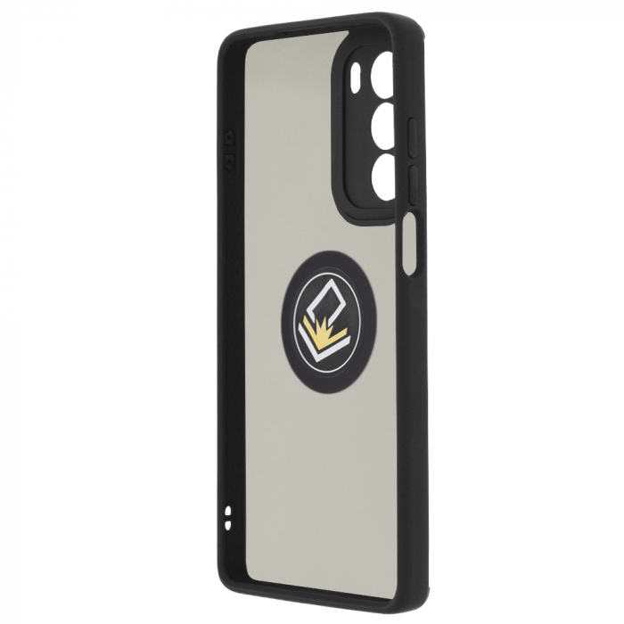 Husa Motorola Moto G200 5G cu inel suport stand magnetic, Negru [3]